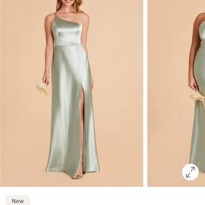 Birdy Grey Kensie Dress in shiny satin sage